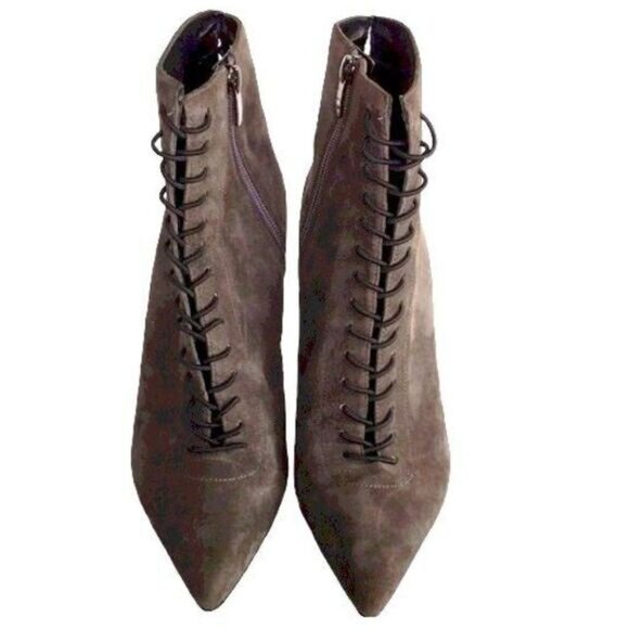 Kendall & Kylie Women’s Ankle Boot Pointed Toe Stiletto Heels‎ Grey Suede Witchy - Picture 4 of 12